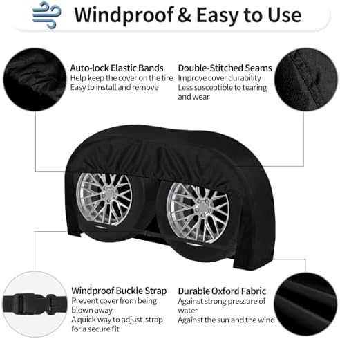 OutdoorLines Waterproof RV Tire Covers Dual Axle Cover - Image 3