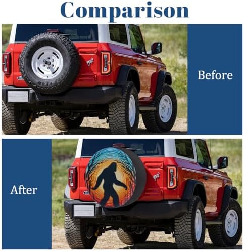 Bigfoot Forest Art Spare Tire Cover Waterproof Dust-Proof Spare Wheel Covers - Image 5