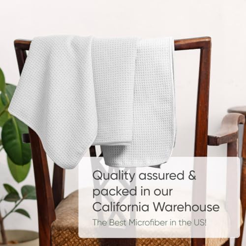 Kitchen Towels - Microfiber Waffle Weave Towels | Absorbent, No Lint, Commercial - Image 6
