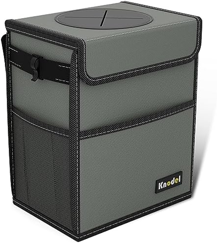 K KNODEL Car Trash Can with Lid, Car Garbage, Bin and Bag by K+KNODEL