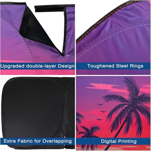 Car Windshield Sun Shade Reflective UV Foldable Front Sunshade - Image 4