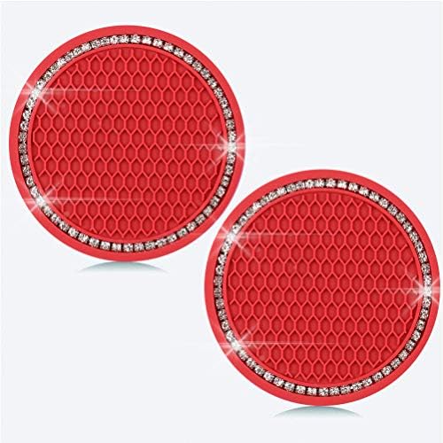 2 Pack Bling Car Cup Holder Coaster, 2.75 Inch Cup Holder Insert Mat - Image 4