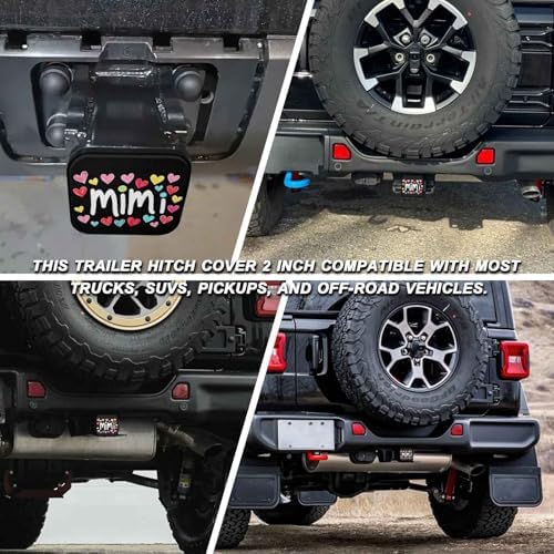 2 Inch Mimi Cute Heart Trailer Hitch Cover Rubber Receiver Tube Plug Cap - Image 5