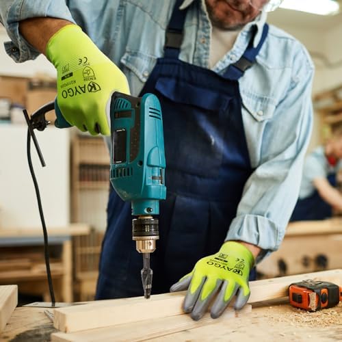 KAYGO Safety Work Gloves for Men Women, PU Coated Palm & Fingers - Image 4