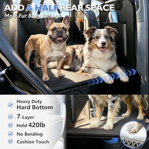 Hard Bottom Dog Truck Seat Cover Back Seat, PU Leather - Image 3