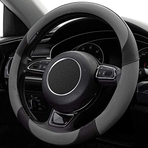 Steering Wheel Covers Gray Universal Microfiber Leather, Suitable - Image 3
