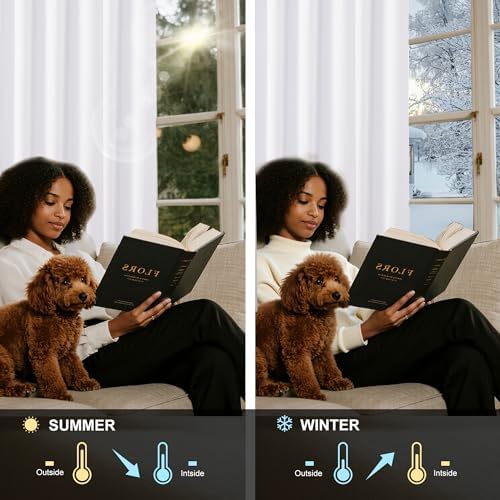 NICETOWN 100% Blackout Window Curtain Panels 96 inch Length - Image 3