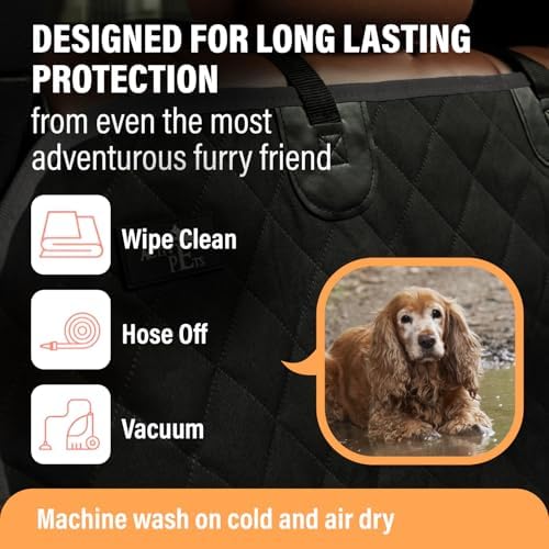 Active Pets Pink XL Dog Car Hammock Back Seat Cover, Waterproof Backseat Cover - Image 6