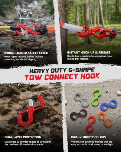 3/8 Tow Hook, Winch Hook for Off-Road Recovery, Towing Shackle 33000 Lbs - Image 6