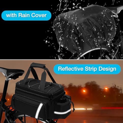 MOSISO Bike Rack Bag with Rain Cover, Bike Trunk Cooler Handag - Image 6