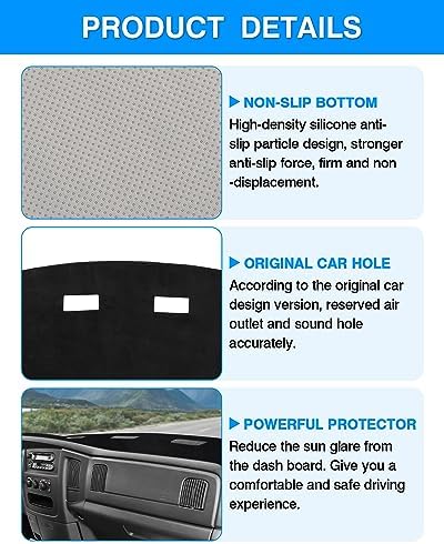 Autorder Dashboard Cover Mat for 2002-2005 Dodge Ram 1500 & 2003-2005 2500/3500 - Image 6