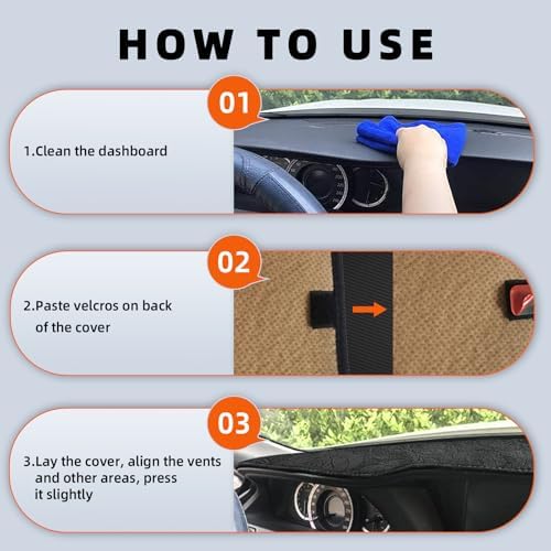 Dashboard Cover Dash Mat Fit for Ac-ura TL 2008-2004, Car Dash Board Mat - Image 6