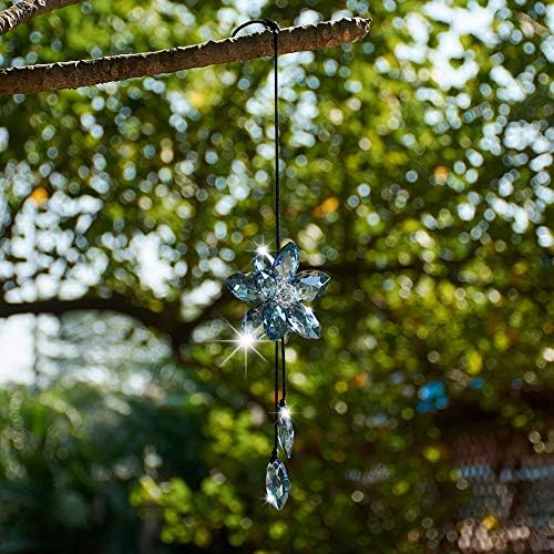 Crystal Flower Car Rear View Mirror Pendant - Image 4