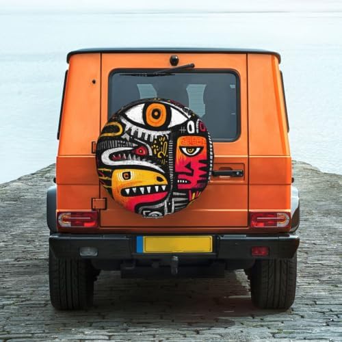 Graffiti Spare Tire Cover Waterproof Wheel Cover 16 Inch Universal Fit - Image 2