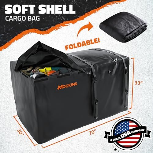 Mockins 40 Cu Ft XXL Trailer Hitch Cargo Carrier Bag w/Straps, Lock & Case - Image 2