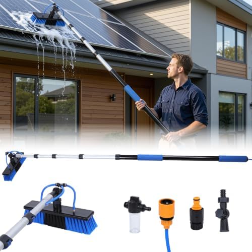 15/20FT Telescopic Solar Panel Cleaning Kit by euppaury