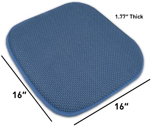 Sweet Home Collection Memory Foam Chair Cushion Honeycomb Pattern Solid Color - Image 4