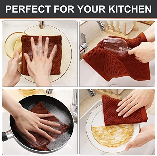 Kitinjoy 100% Cotton Waffle 6-Pack Kitchen Towels - Image 4