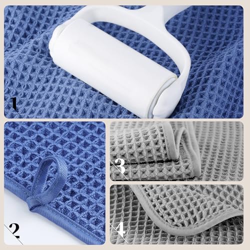 POLYTE 430 GSM Poly Blend Microfiber Quick Dry Waffle Bath Towel, 30x60 in - Image 4