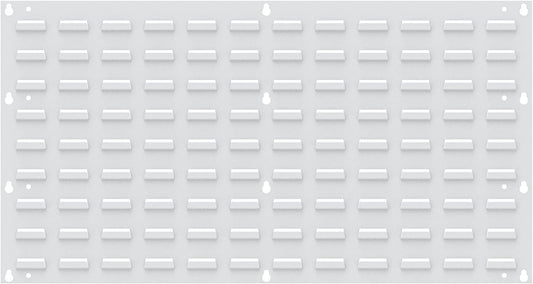 Akro-Mils 30636 Heavy Duty Wall Mount Garage Storage Steel Louvered Panel | Wall Storage Bin Hanging Organizer System for AkroBins, 36-Inch W x 19-Inch H, White, 4 Pack