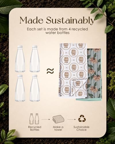 Miss Adola 2pcs Double-Sided Microfiber Kitchen Towels, Dusky Garden - Image 2