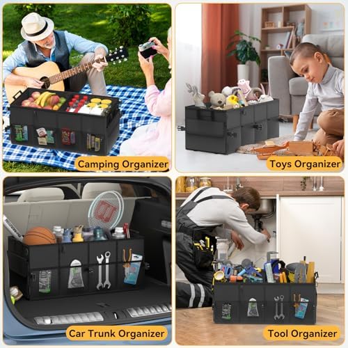 Car Trunk Organizer SUV Collapsible Car Caddy Truck Storage Heavy Duty Oxford - Image 5