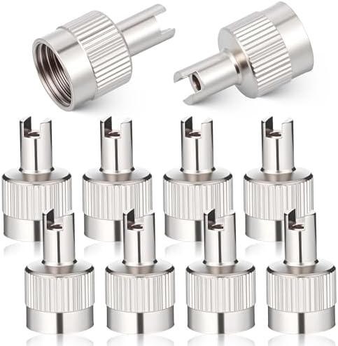 10pcs Metal Tire Valve Stem Caps Slotted Slot Valves Caps by Unknown