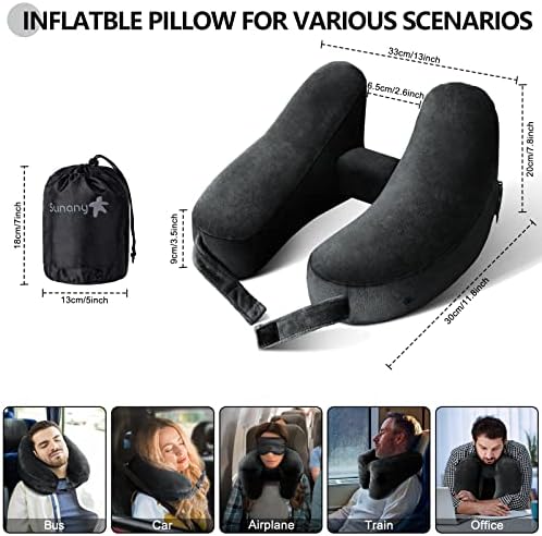 Sunany Travel Neck Pillow for Airplane Pillow Comfortably Supports Head - Image 2