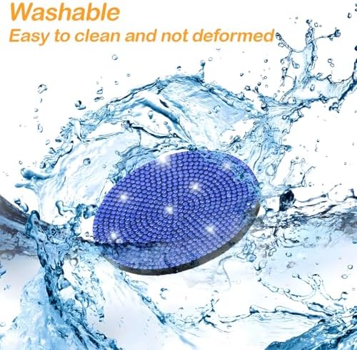 Osilly 4PCS 2.75 Inch Rhinestone Cup Holder Coasters, Dark Blue - Image 3