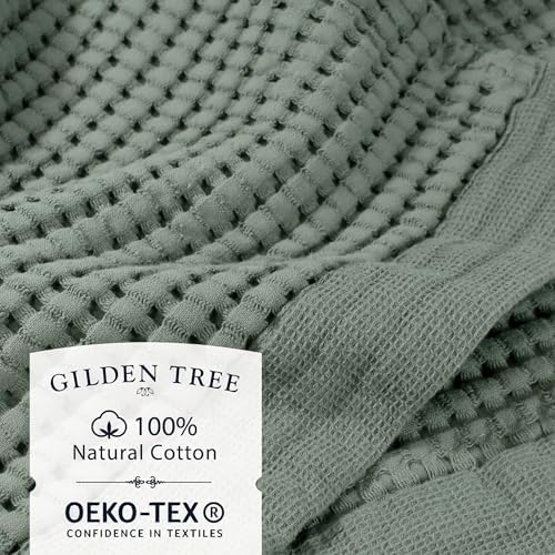 GILDEN TREE Waffle Hand Towels for Bathroom Quick Dry Large Luxury Lint Free - Image 2