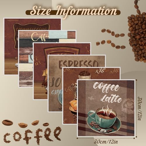 Boyiee Set of 6 Barista Towels Espresso Machine Accessories Coffee Waffle Weave - Image 4