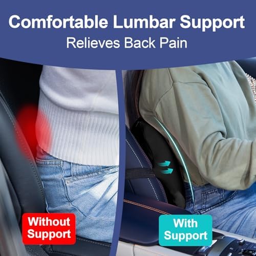 BYMECOST Lumbar Support Pillow for Car, Memory Foam Car Back Cushion - Image 4