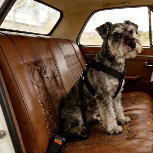 Elisel Elisel 2 Packs Adjustable Length Pet Dog Cat car seat Belt Pet seat Belt - Image 6