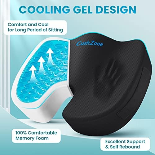 Gel Seat Cushion, Cooling Memory Foam Cushion - Image 2