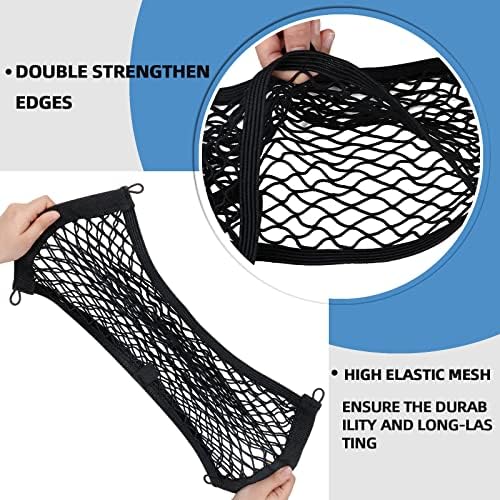 Universal Mesh Cargo Net for Car Trunk Storage, 2 Pack Elastic Small Cargo Net - Image 3