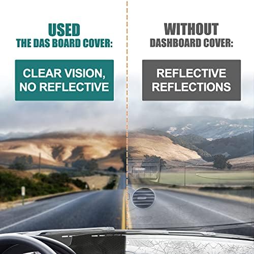 X AUTOHAUX Car Dashboard Cover Gray Polyester Non-Slip Dash Cover Mat Protector - Image 3