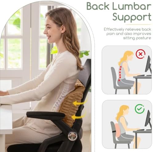 Lumbar Support Pillow for Recliner Chair/Office Chair/Couch, Memory Foam Back - Image 3