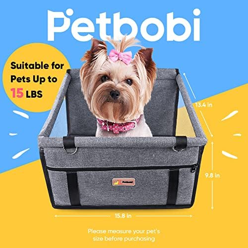 Petbobi Dog Car Seat for Small Dogs and Cats up to 15 lbs, Portable Booster - Image 2
