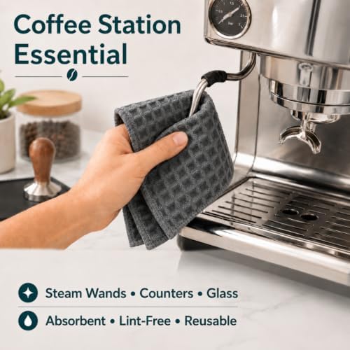 Solyra Barista Towels, Coffee Towel, 6 Pack, 12x12 in Microfiber - Image 2