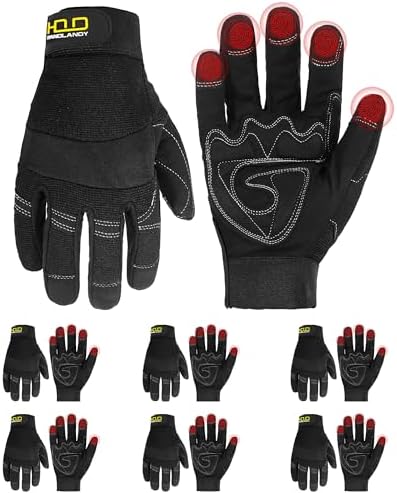HANDLANDY Work Gloves for Men & Women, Utility Mechanic Working Gloves Touch by HANDLANDY
