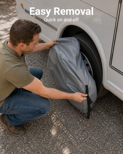 RV Tire Covers Set of 4, Fits 26"to 29" Tires - Image 4
