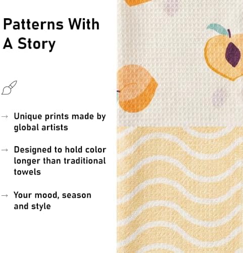Kitchen Towels Set of 2, Double-Sided 16x28 Microfiber Waffle Weave Dish Towels - Image 6