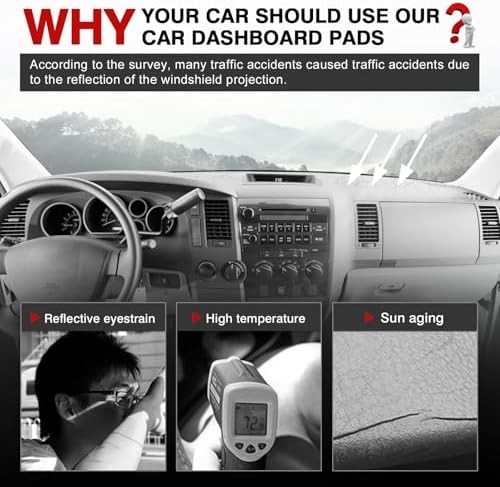 Autorder Dashboard Cover Mat for Toyota Tundra 2007-2013 / Toyota Sequoia - Image 2