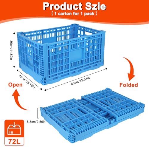 72L Collapsible Milk Crate - Image 2
