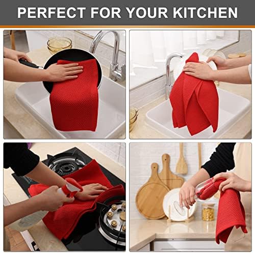 Kitinjoy 100% Cotton Waffle 6-Pack Kitchen Towels - Image 5