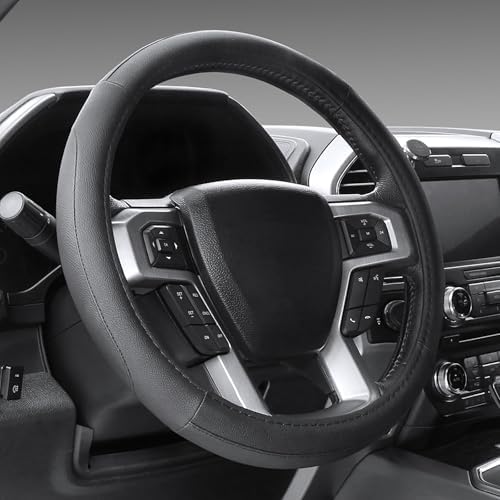 SEG Direct Black Microfiber Leather Auto Car Steering Wheel Cover 15 inch by SEGDirect