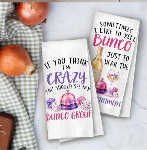 Bunco Gifts Kitchen Towels 16x24 Inch Set of 2 - Image 4