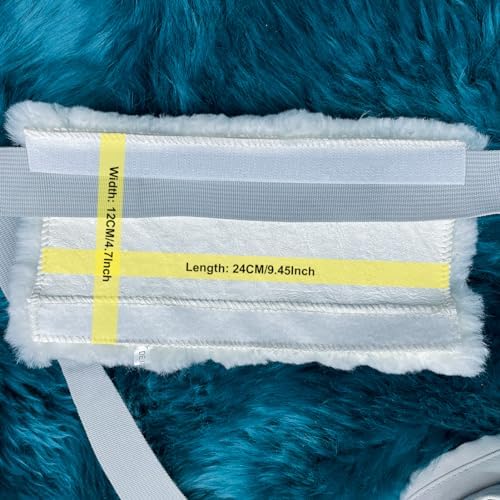 AOGELAN Fluffy Fuzzy Genuine Sheepskin Car Seat Belt Cover Pad, Seatbelt Cushin - Image 3