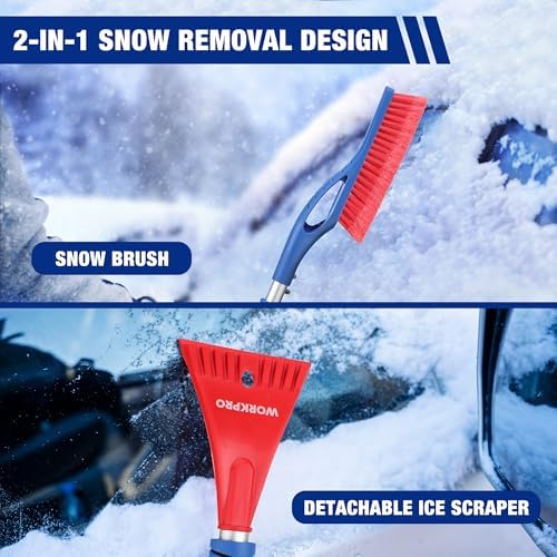 WORKPRO 3-Piece Snow Removal Kit, Snow Shovel, Ice Scraper & Snow Brush - Image 5