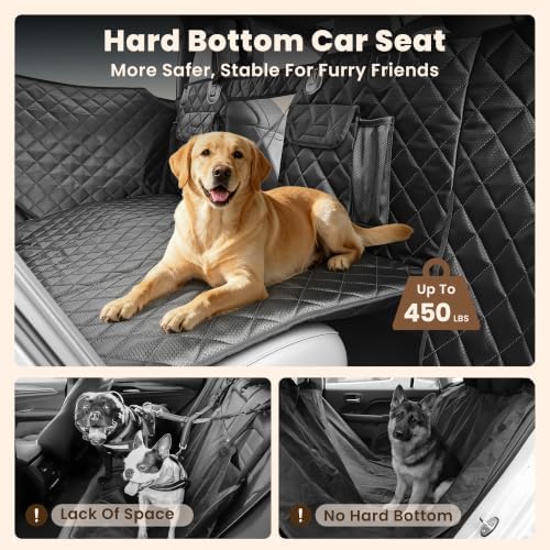 Hard Bottom Dog Car Seat Cover for Back Seat - Image 3